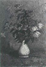Ваза с розами и другими цветами 1886